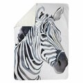 Begin Home Decor 60 x 80 in. Watercolor Zebra-Sherpa Fleece Blanket 5545-6080-AN411